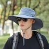 Adjustable Wide Brim Fisherman Hat Polyester Fiber 56 cm 1 Pc