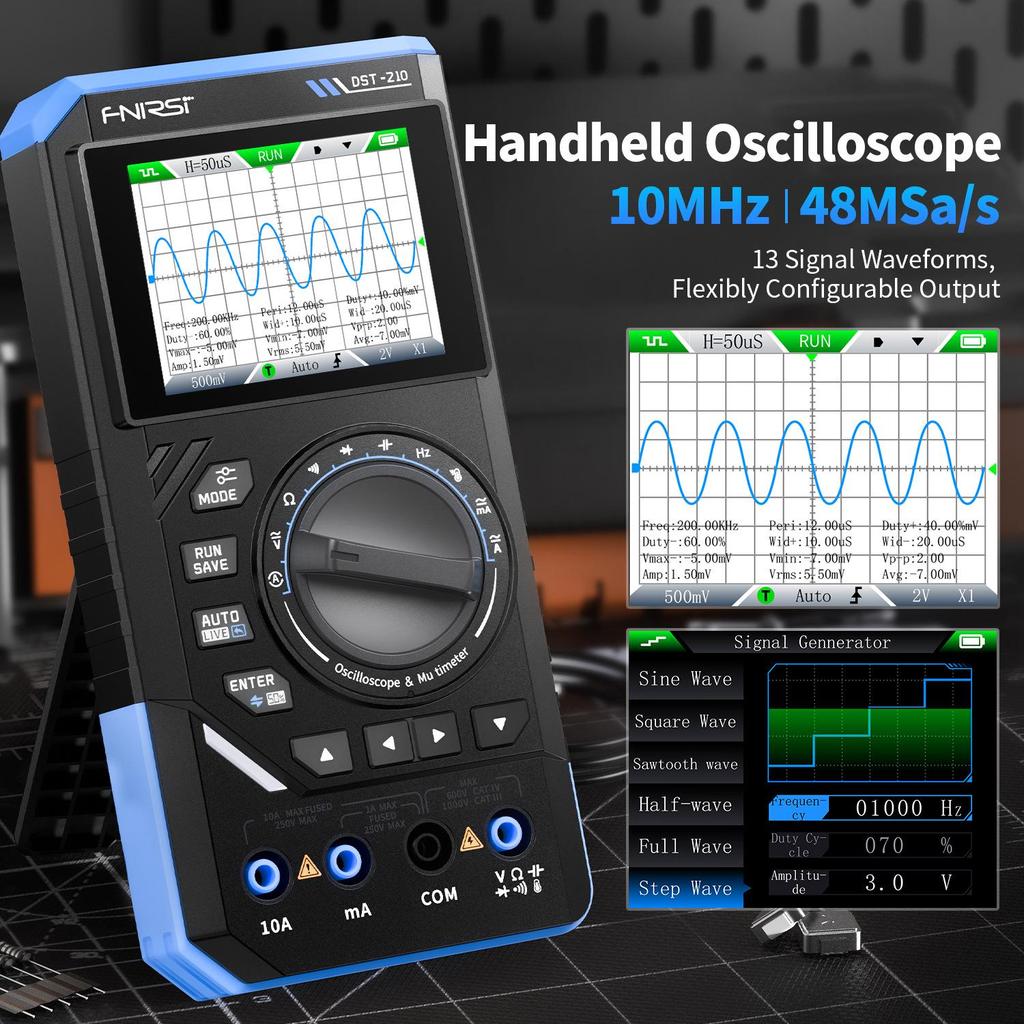 FNIRSI DST210 Oscilloscope Multimeter & Signal Generator