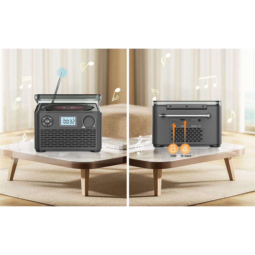 Portable Cd Player With Speakers And Bluetooth Small Rechargeable CD With USB Mp3 And FM Radio