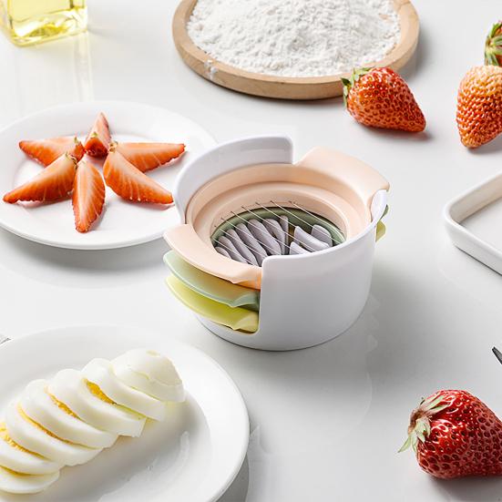 Kráječ na vejce pro vejce natvrdo Nerezový kráječ na vejce Kráječ na jahody Kuchyňský gadget na saláty Jídla Svačiny