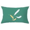 30X50cm Feather Pattern Printed Decorative Cushion Bedroom Living Room Backrest Home Rectangular Pillowcase