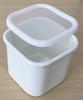 Pearl Metal Bran Kitchen Enamel Storage Container, Deep, 1400ml, White, HB-3635