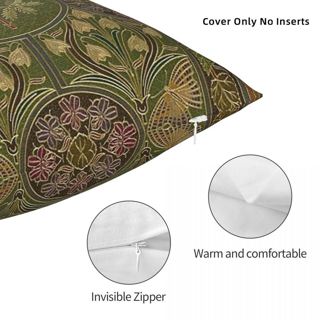 Stupenda Federa Art Nouveau Poliestere Lino Velluto Creativa Cerniera Federa Decorativa Custodia Cuscino per Stanza