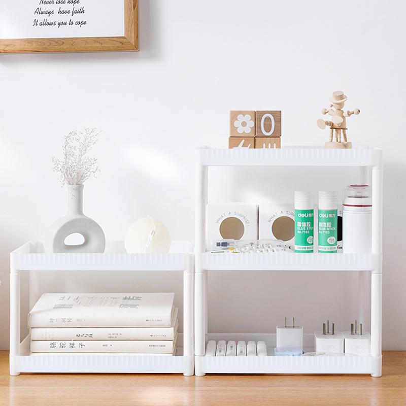 

Белый многослойный настольный стеллаж для хранения, кухонный пластиковый органайзер, столешница для ванной комнаты, косметический стеллаж для хранения
