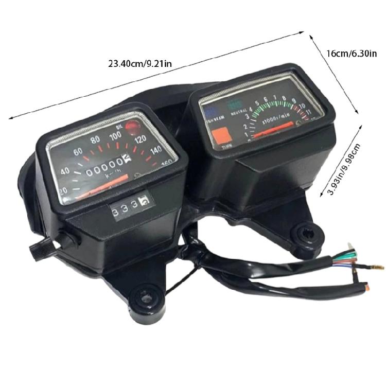 ABS Motorbike Display Tachometer Coal Meter Distance Display Outfits DT125 DT125R Offroad Black LCD Panel