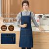 Custom Logo Denim Apron for Restaurant, Nail Art, Baking, Coffee Shops, and Barbershops