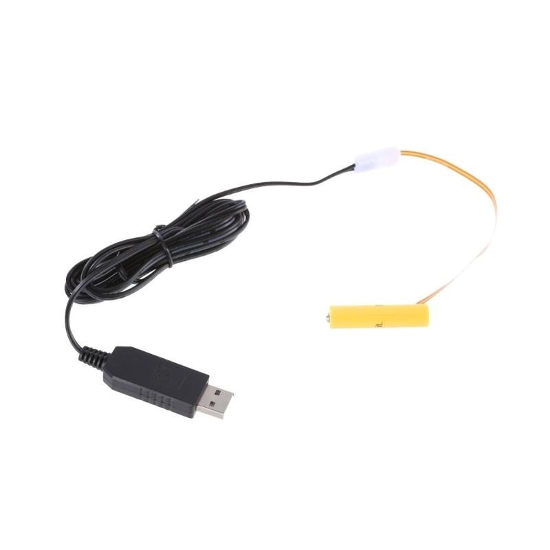 LR03 Battery Eliminators Cable, USB 5V to 1.5V LR03 Power Converters with Cable for Electronics LED Light Remote Controls