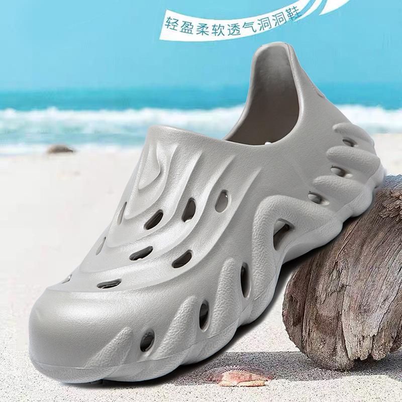 Summer wear casual creek non-slip beach cool slippers hole shoes water ripple men's sandals men