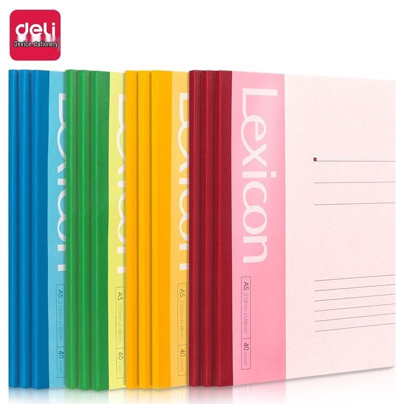 Deli A5 Soft Cover Notebook (12-Pack)