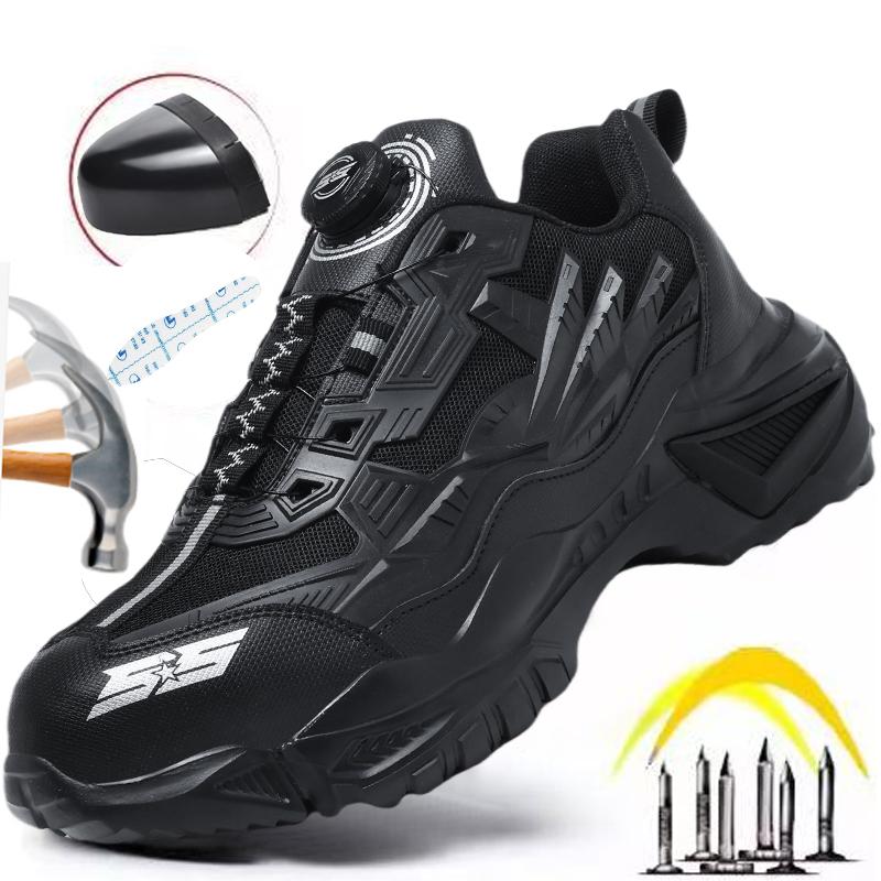 Men Work Safety Shoes Anti-puncture Working Sneakers Male Indestructible Work Shoes Men Boots Lightweight Men Shoes Safety Boots