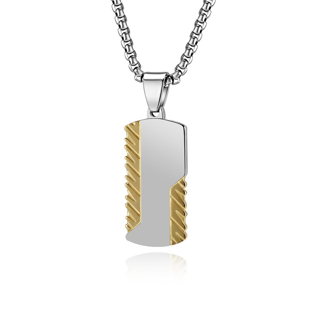 

Мода 2025 Простой военный кулон Мужское ожерелье Универсальные украшения 3MM+60CM