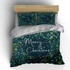 Christmas Bedding Set, Dark Green Bedding Duvet Cover Set Duvet Cover Pillowcases (1 * Duvet Cover 2 * Pillowcases, Without Duvet Insert)