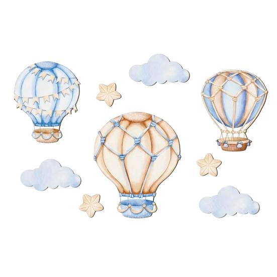 

9 шт. Деревянное Звездное Облако Воздушный Шар Настенный Декор Бохо Детская Комната Знак Воздушный Шар для Детской Спальни Игровой Комнаты Украшение для Детского Праздника A