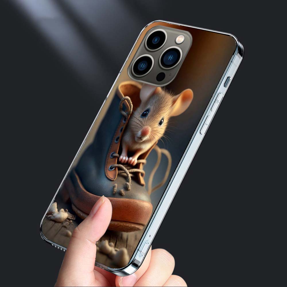 

Cute Hamster Phone Case For Iphone 16E 15 Pro 14 Plus 17E 16 17 Pro Max Air 11 12 13 Mini Shockproof Capa Cute Cover TPU Clea iPhone 12