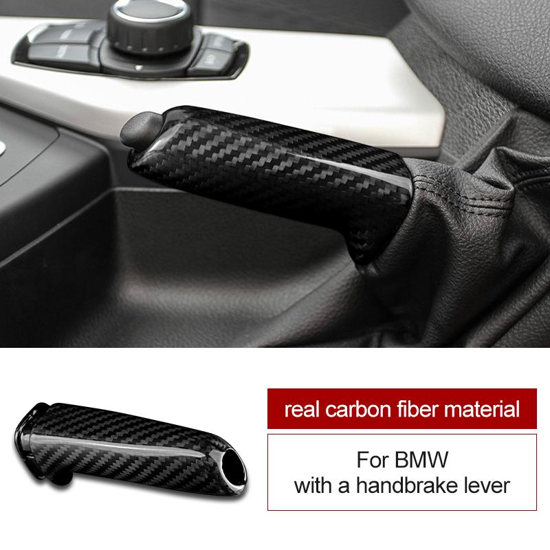 For BMW Replacement Handbrake Lever Genuine Black Hard Carbon Fiber Direct OEM Replace Interior Decor Upgrade Mod Accessories