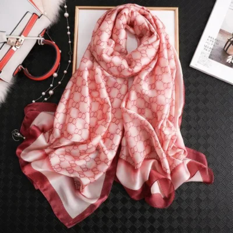 Marque de Luxe Pashmina Bandana Étoles de Plage Hijab Étés Femmes Écharpes Douces Longues Imprimées Écharpes en Soie Châle et Écharpe pour Dame