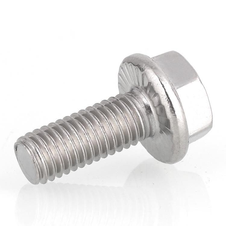 304 Stainless Steel Flange Head Hex Bolts with Washer - Sizes M5, M6, M8, M10, M12 (GB5789)