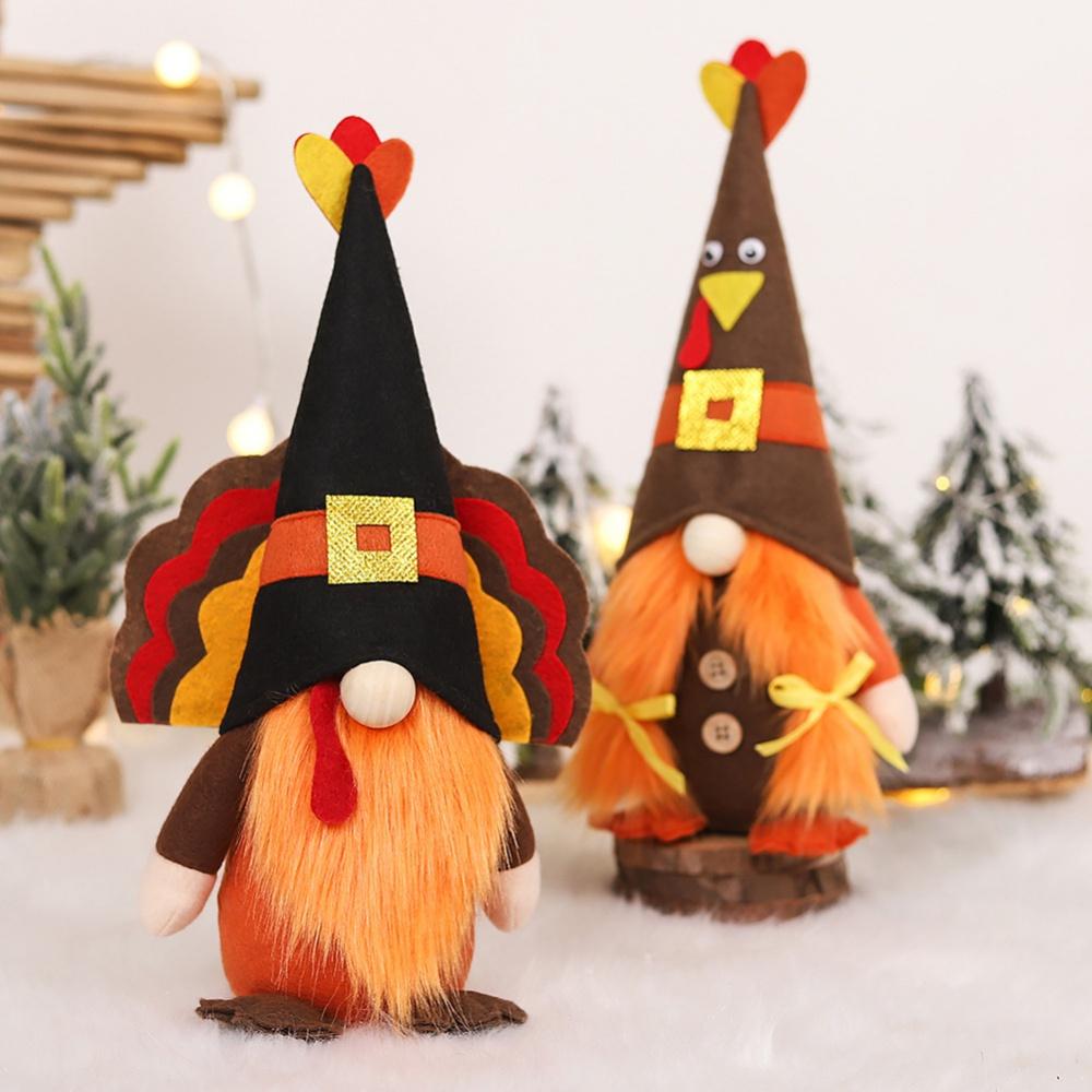 Thanksgiving Decorations Turkey Faceless Doll Home Festival Decor Ornaments