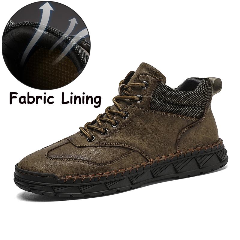 Large Size 39-48 Men's Shoes Leather Flats Outdoor Men Sneakers Breathable Male Casual Shoes