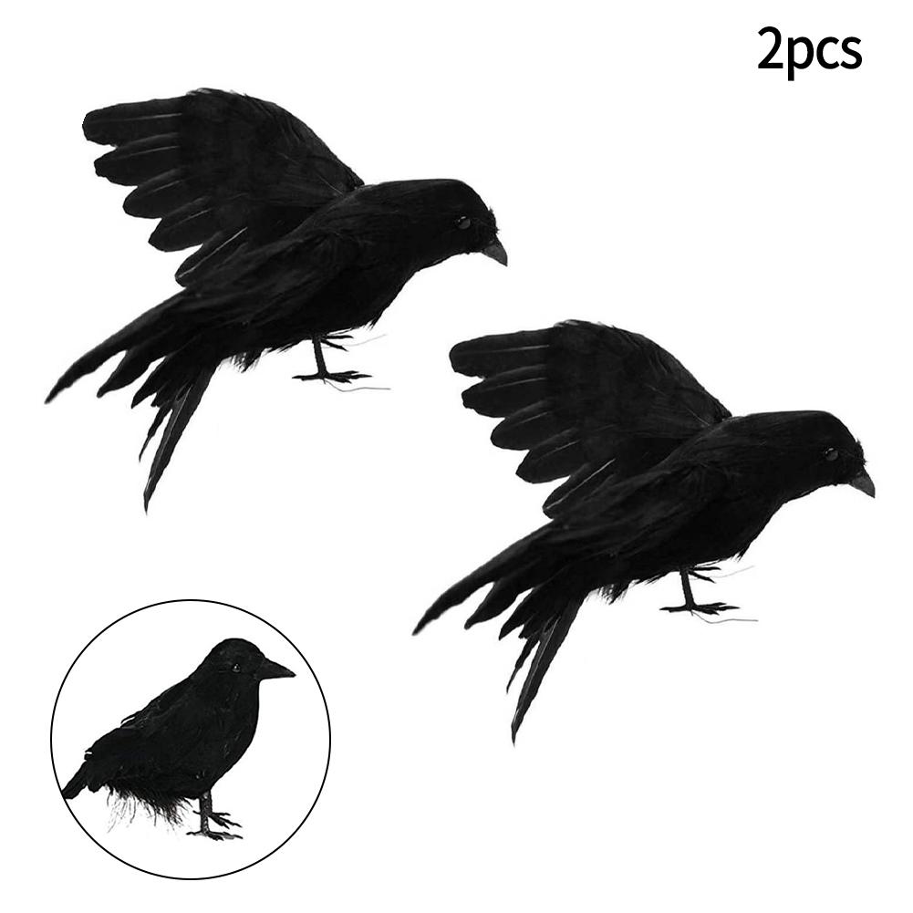 

Fake Crow Halloween Decor 2PCS Black Decor Birds Fake Crow Feather + Plastic Halloween Hunting Practicall Brand New China Mainland