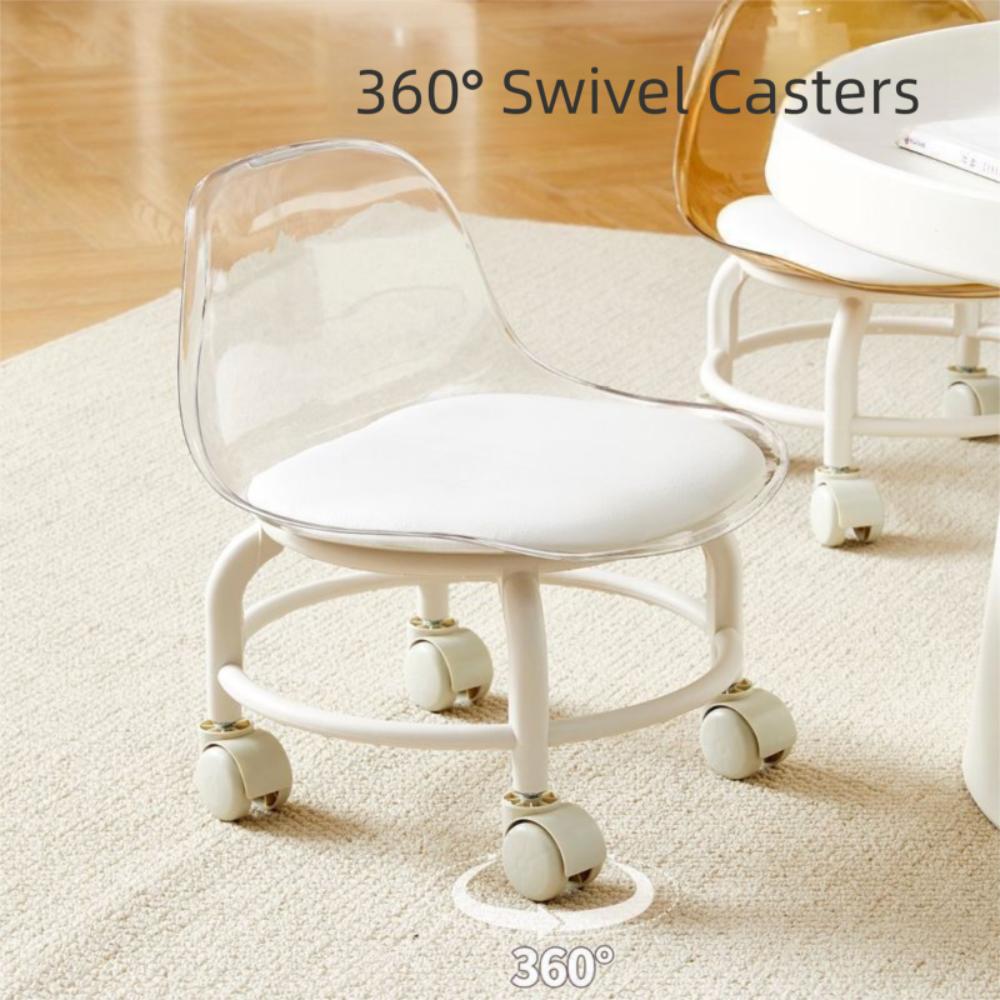 Transparent Low Chair Simple Backrest Seat New Small Stool Household