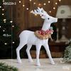 Christmas White Elk Figurine With Bow Bell Large Decor Mall Window Display