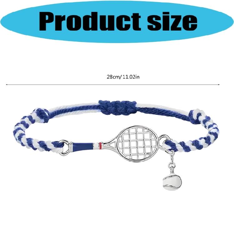 Comfortable Adjustable Wrist Strap Blue Unisex Sports Hand Chain Bracelet Jewelry For Tennis And Daily Wear