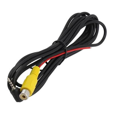 Cabo conversor RCA para AV de 2,5 mm, câmera de estacionamento reversa para carro DVR fêmea AV-IN 2,5 mm