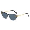 Frameless Letter M Mijia Sunglasses Cat Eye Trend Sunglasses Men'S And Women'S Sunglasses