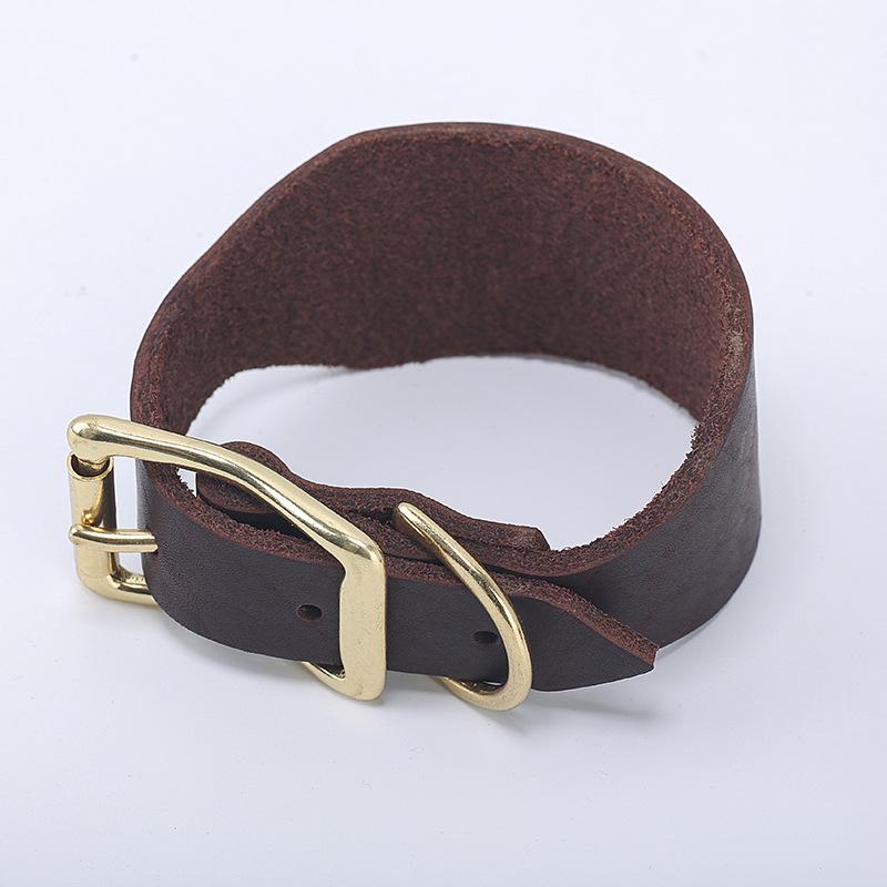 

Ошейник для щенка из коровьей кожи, защита шеи собаки, зеленый ошейник для грейхаунда, уиппета, кожаный ошейник для собаки породы харьер (about 25-40CM)