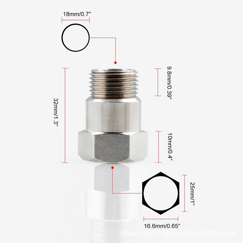 Oxygen O2 Sensor Fitting Bung M18 x 1.5 Straight Threaded Pack Of 2 (32mm) Oxygen O2 Sensor Fitting Bung M18 x 1.5 Straight Threaded Pack Of 2 (32mm)