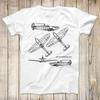 Spitfire Fighter Aircraft Technical Drawing Top Tee Best Cute Gift Mens Women Unisex T-Shirt 3033
