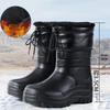 Herren High-Top Wasserdichte Schneestiefel: Warme, rutschfeste, kältefeste Winterschuhe