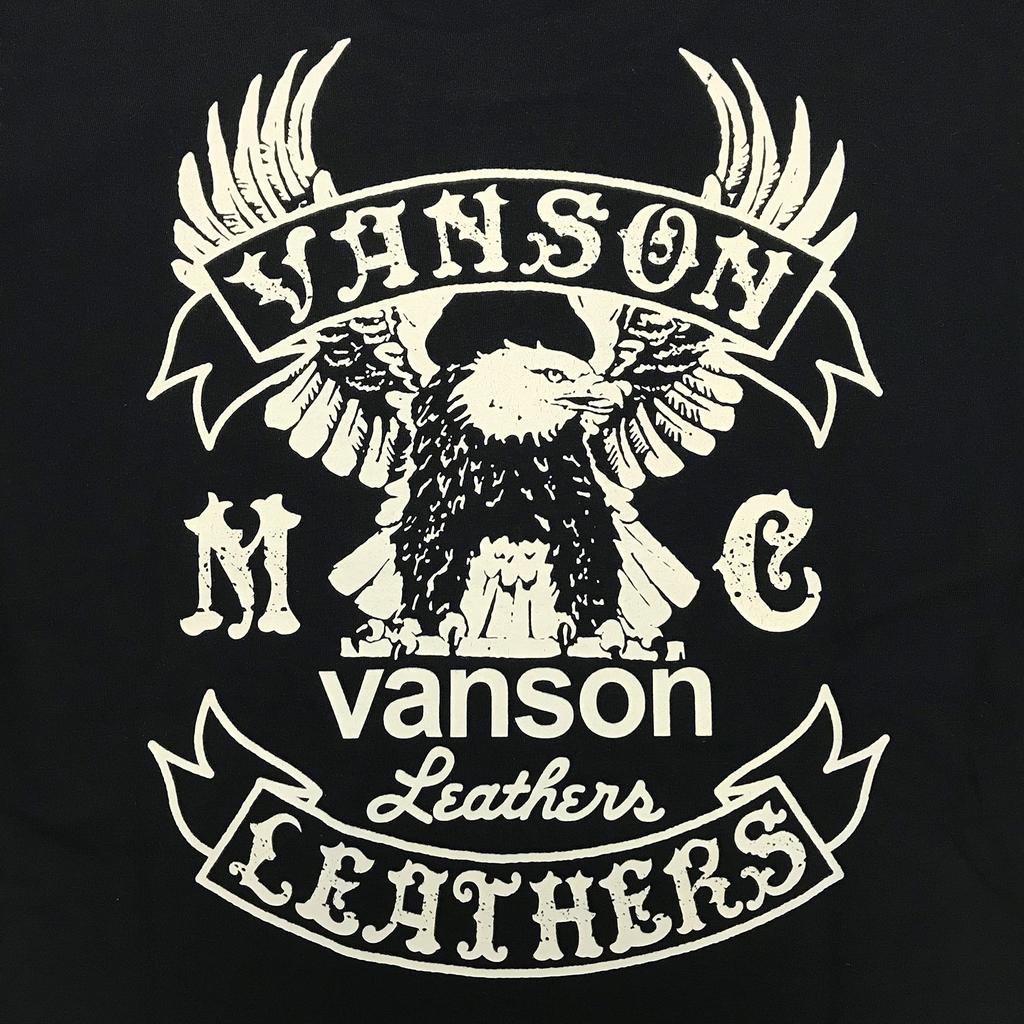 Vanson Leather Eagle Short Sleeve Tee (882V067) Black, Medium