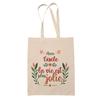 Tote Bag - PLANETEE - Life Is Prettier - Jute - Printed In France - Reusable