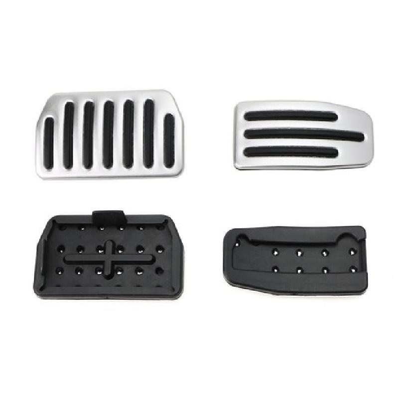 2pc Silver Accelerator And Brake Foot Pedal Covers For 2012-up Tesla S, 15-up X
