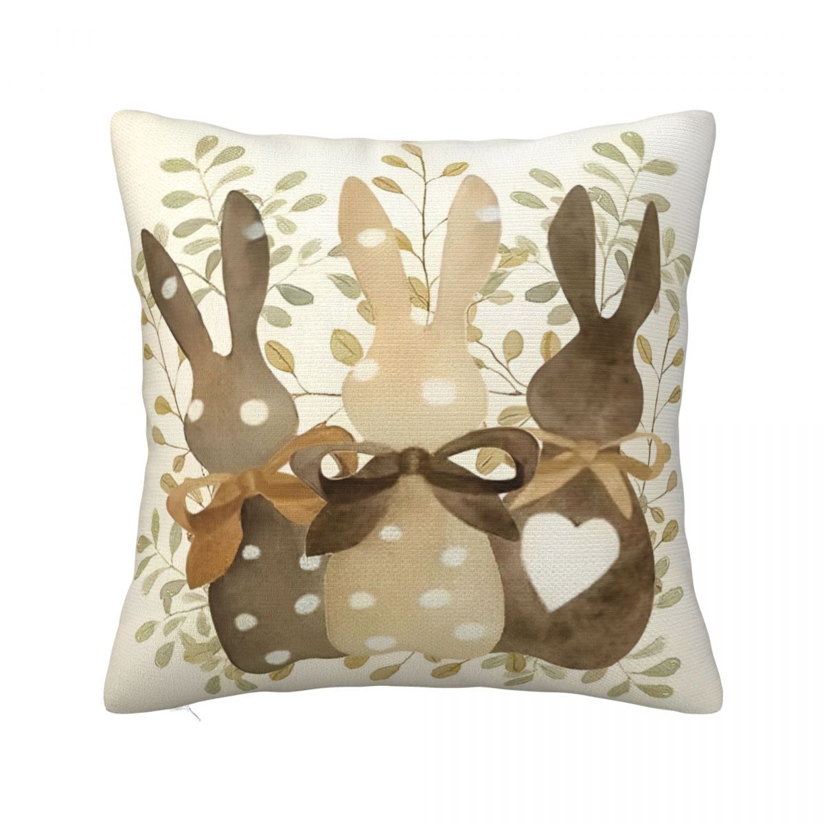 

Happy Easter Bunny Egg Pillow Cases Cute Cushion Cover Customized Zipper Decorative Pillowcase for Bed 40*40cm 12x12Inch