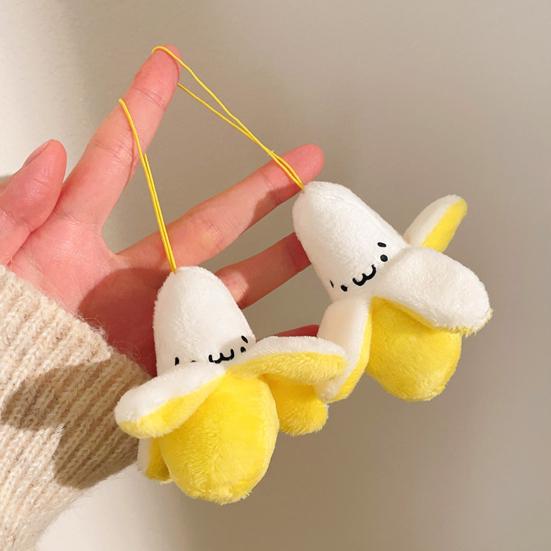Peelable Banana Keychain Plush Animated Bag Charm Cute Banana Plush Stuffed Toys Christmas Wedding Birthday Gifts