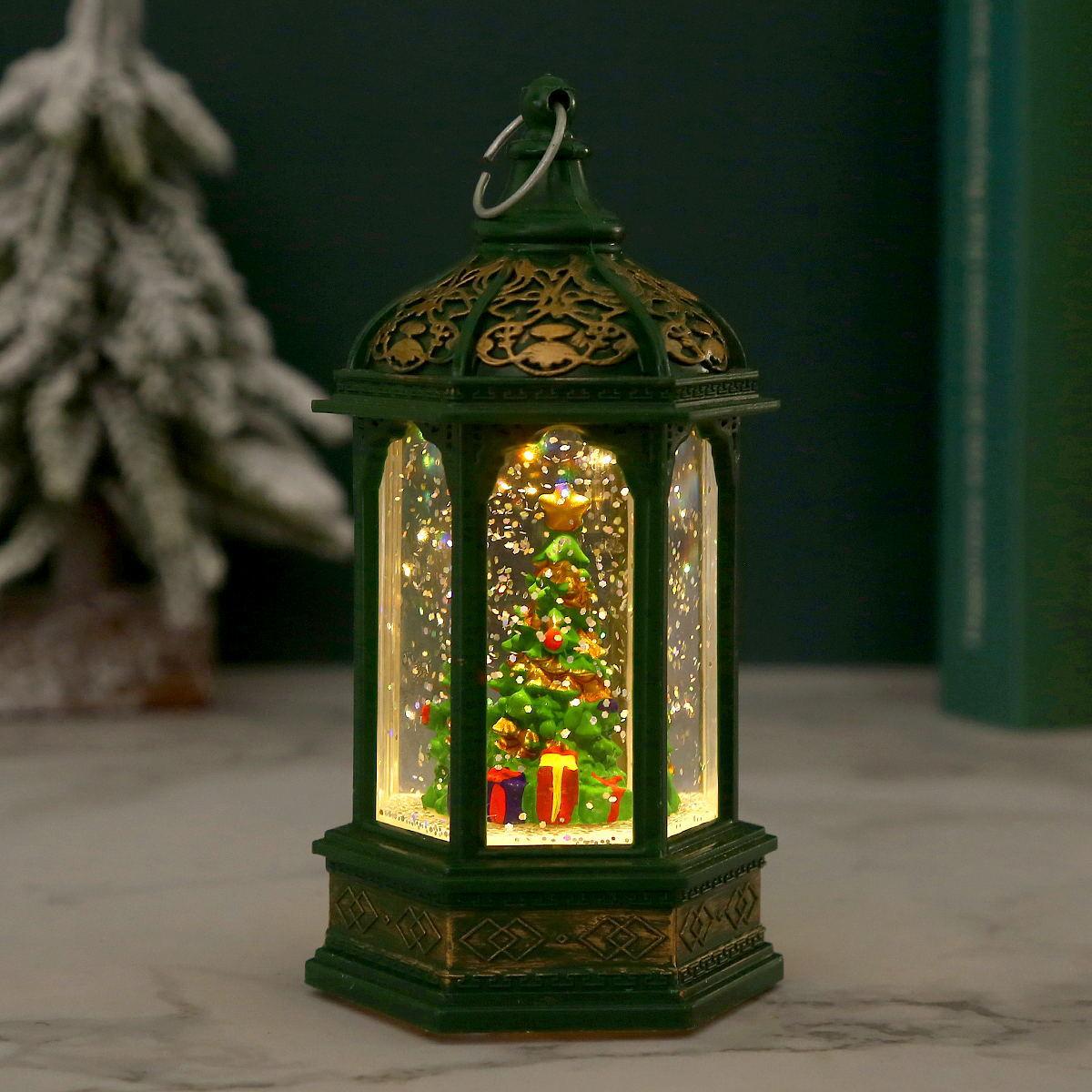 

Christmas Decorations Christmas Gifts Night Lights Santa Claus Hexagonal Wind Lanterns Christmas Gifts for Girlfriends