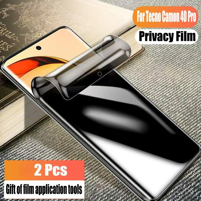 2 Pcs Soft Privacy Hydrogel Screen Protector Film For Tecno Camon 40 30s Pro 4G 5G