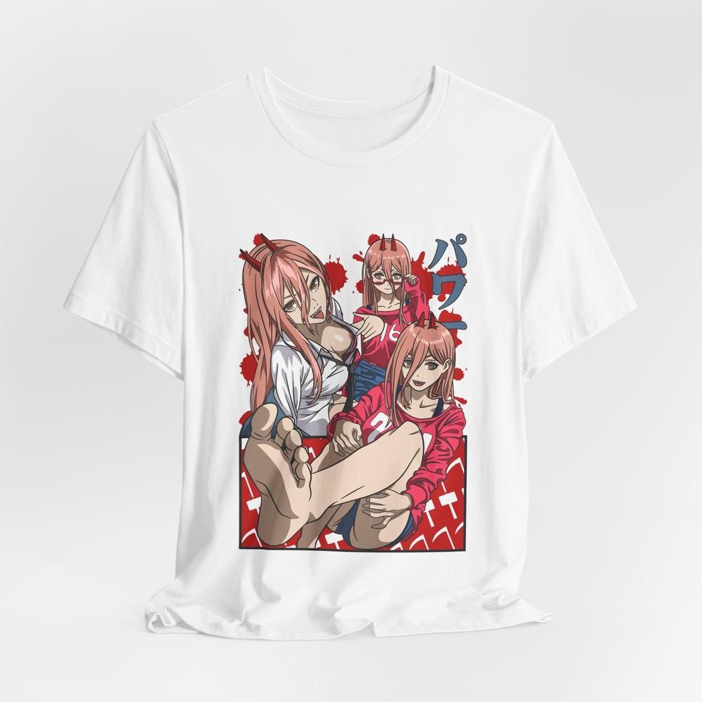 Custom Power Anime Waifu TShirt  Manga Character Art Tee S