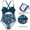 Women Tummy Control Swimsuit Sexy Bikini Swimsuit One Piece Printed Beach Swimsuit