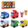 GoGo Bus Action Figure Toys Robot Transformer Cars PVC Deformation Vehicles Anime Cartoon Police Fireman Transformation Models