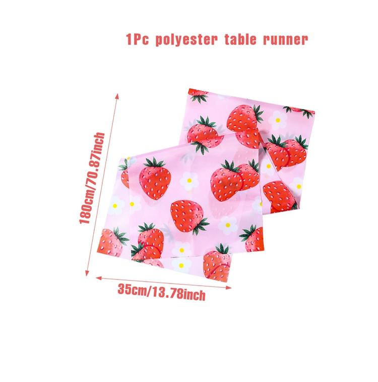 

Летние украшения. Клубничная дорожка для стола. Украшения для вечеринки в виде клубничного песочного торта. Украшения для вечеринки в честь первого дня рождения в виде клубники.