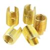50pcs Gold Self Tapping Inserts M3-M12 Brass Slotted Thread Inserts Threaded Inserts Kit  Tool Set