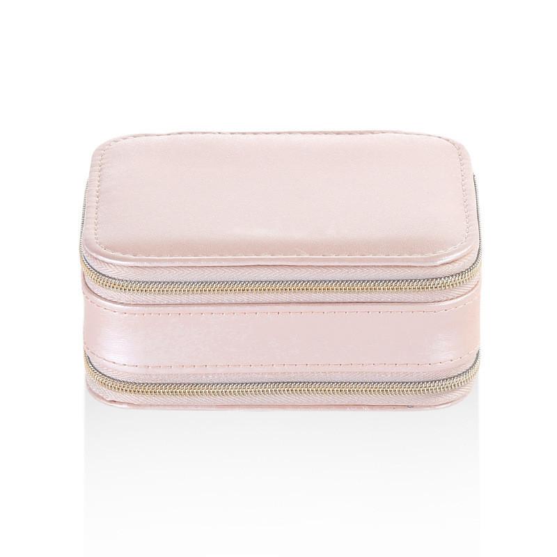 Style Leather Jewelry Box With Divider And Portable Design For Travel