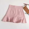 High Waist Ruffled Mermaid Mini Skirt, Irregular Hem A-Line Skirt, Slim Hip Covering Bodycon Short Skirt, Fashion Versatile Skirt
