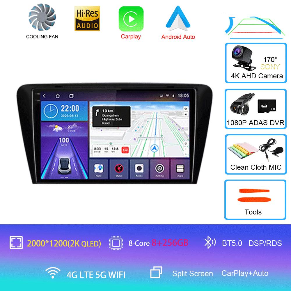 For Volkswagen SKODA Octavia 3 A7 2013-2018 Car Radio Android 14 Carplay Navigation GPS Multimedia Video Player Head Unit 2Din