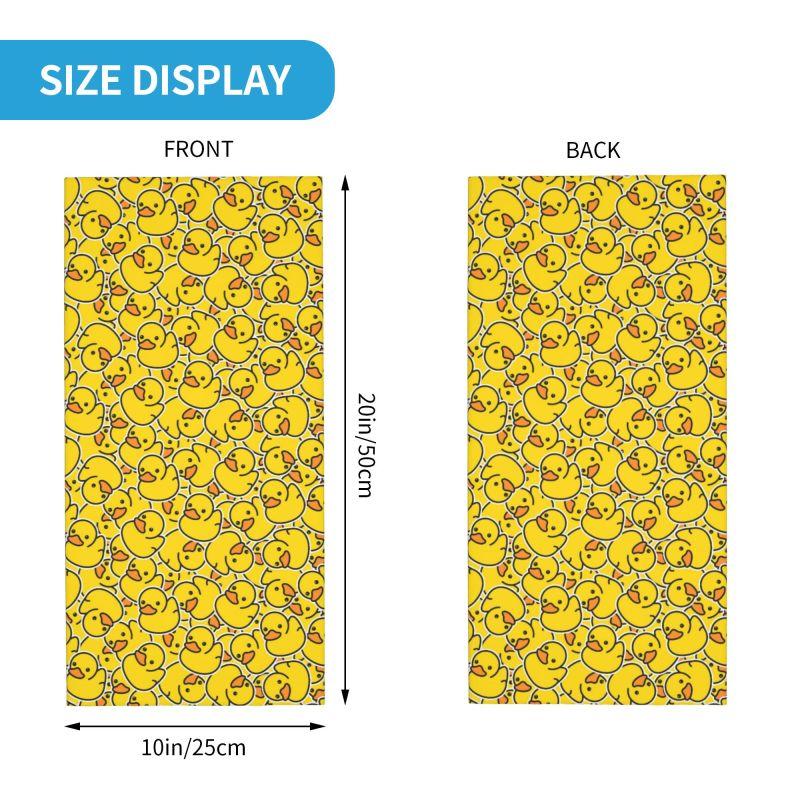 Rubber Cartoon Ducks Bandana Neck Warmer Unisex Hiking Camping Tube Mask Scarf Cute Yellow Ducks Motorcycle Gaiter Face Cover