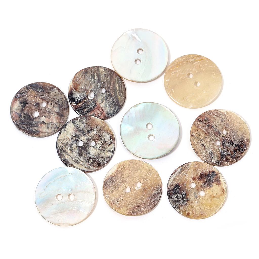 10-20 Pezzi Bottoni Naturali in Conchiglia da Cucito 10-20mm Colore Giappone Rotondo Conchiglia 2 Fori Bottone Per Accessori da Cucito Artigianato Fai da Te Abbigliamento